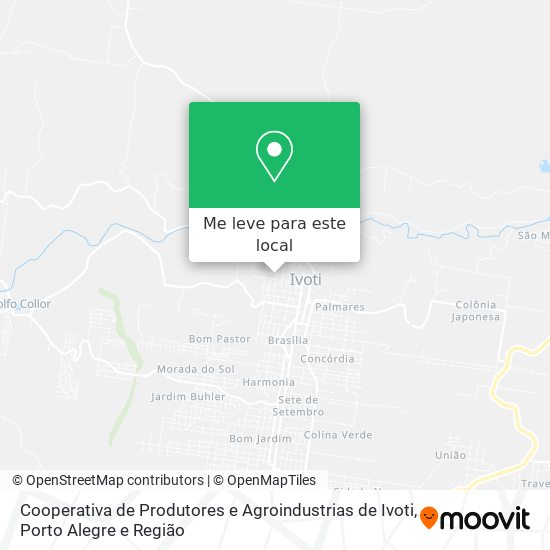 Cooperativa de Produtores e Agroindustrias de Ivoti mapa