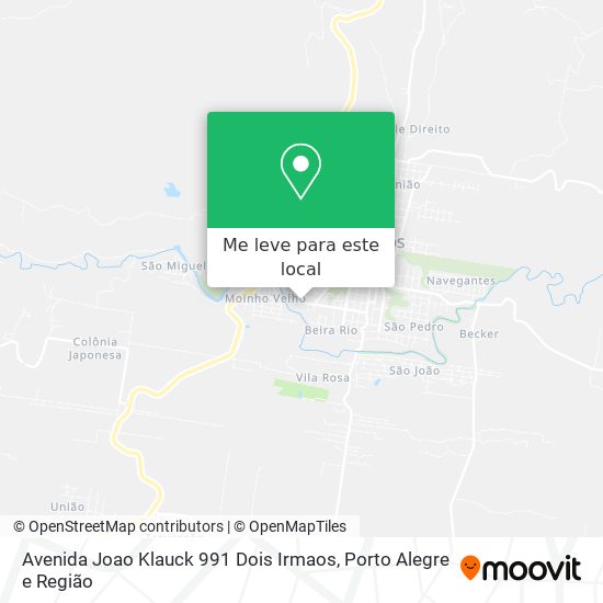 Avenida Joao Klauck 991 Dois Irmaos mapa