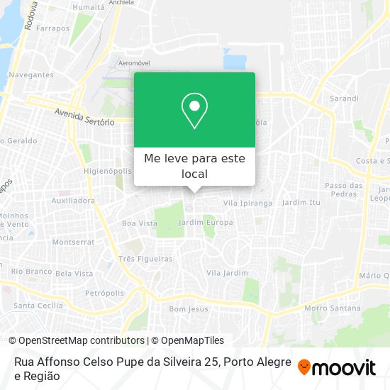 Rua Affonso Celso Pupe da Silveira 25 mapa
