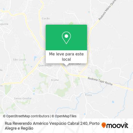 Rua Reverendo Américo Vespúcio Cabral 240 mapa