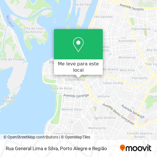 Rua General Lima e Silva mapa