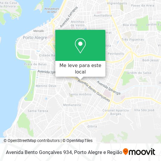 Avenida Bento Gonçalves 934 mapa