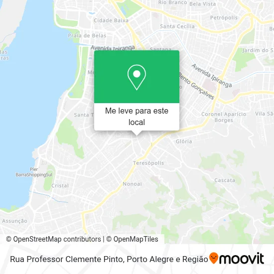 Rua Professor Clemente Pinto mapa