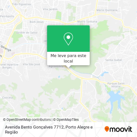 Avenida Bento Gonçalves 7712 mapa