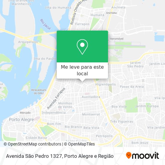 Avenida São Pedro 1327 mapa
