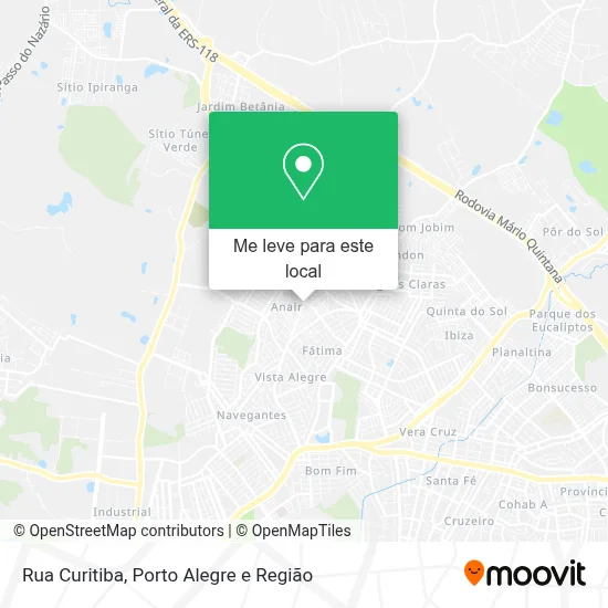 Rua Curitiba mapa