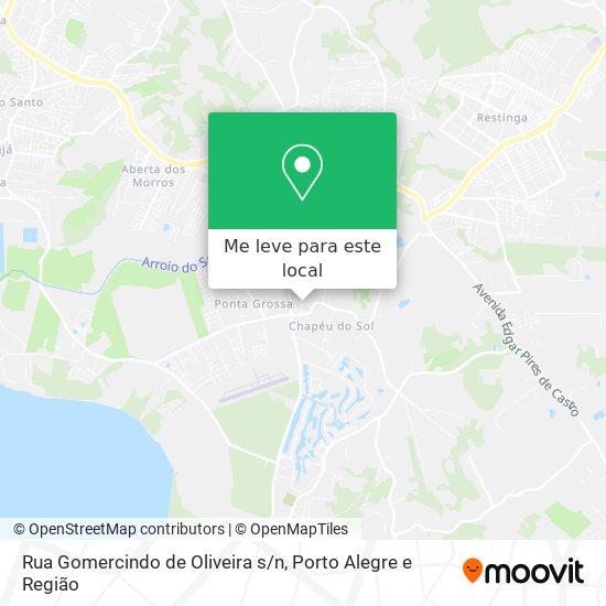 Rua Gomercindo de Oliveira s/n mapa