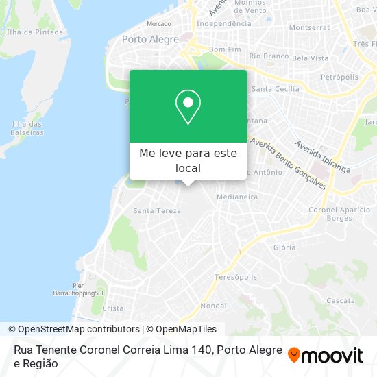 Rua Tenente Coronel Correia Lima 140 mapa