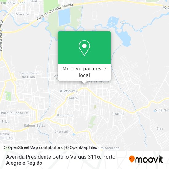Avenida Presidente Getúlio Vargas 3116 mapa