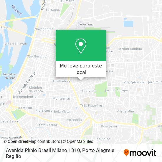 Avenida Plínio Brasil Milano 1310 mapa