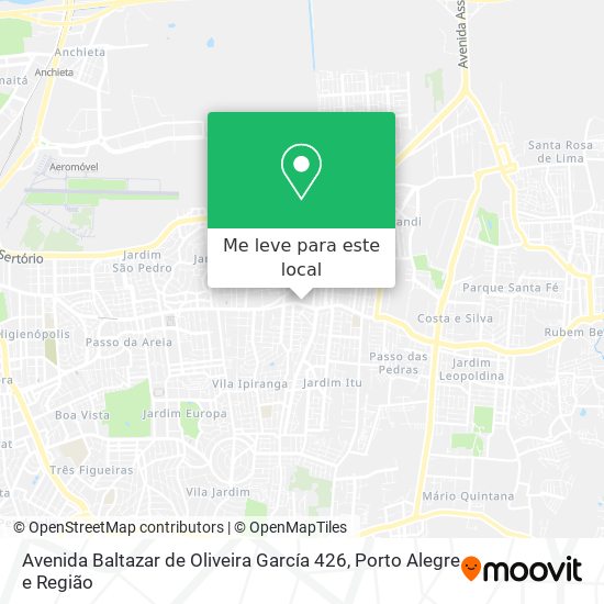 Avenida Baltazar de Oliveira García 426 mapa