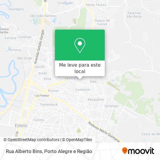 Rua Alberto Bins mapa