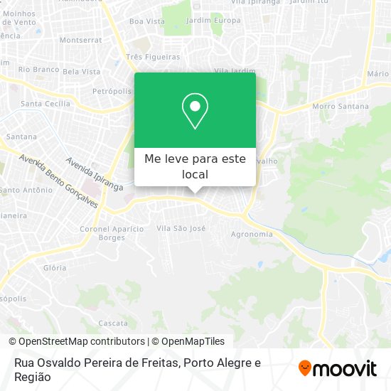 Rua Osvaldo Pereira de Freitas mapa