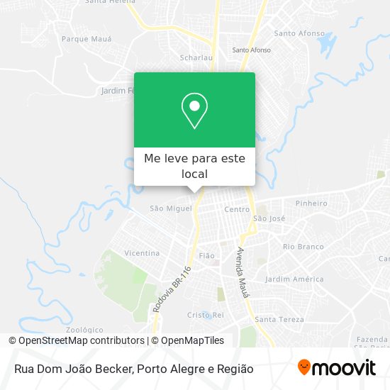 Rua Dom João Becker mapa
