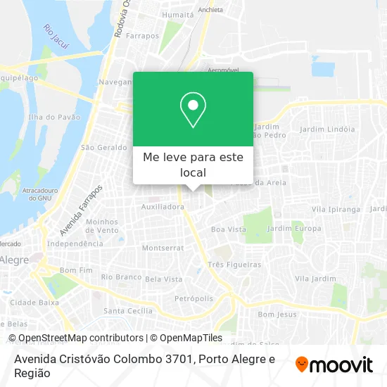 Avenida Cristóvão Colombo 3701 mapa