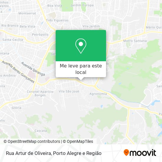 Rua Artur de Oliveira mapa