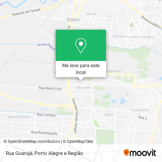 Rua Guarujá mapa