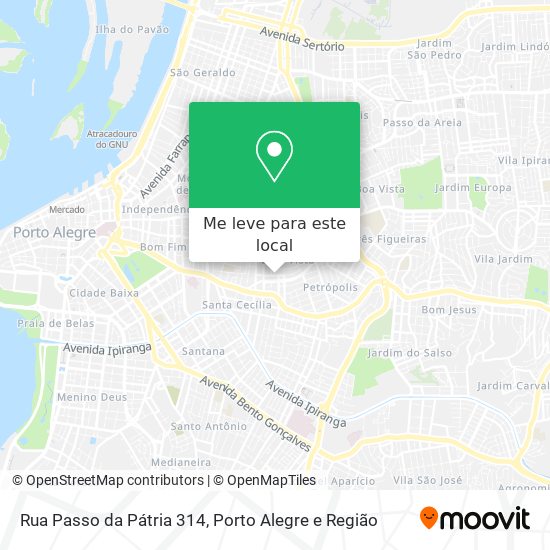 Rua Passo da Pátria 314 mapa