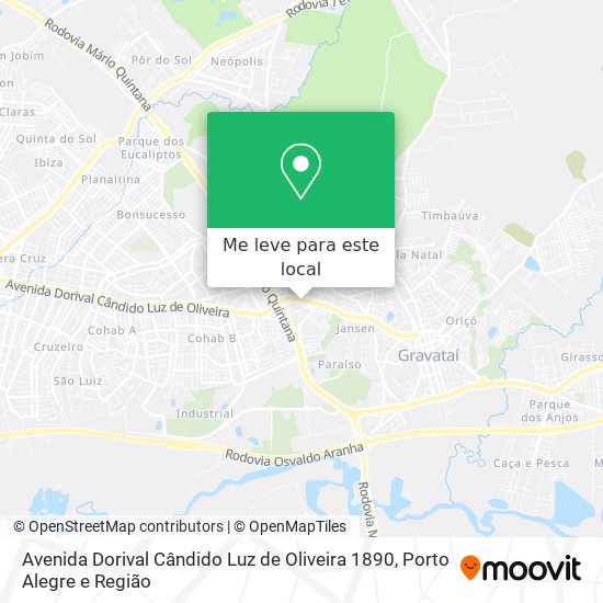 Avenida Dorival Cândido Luz de Oliveira 1890 mapa