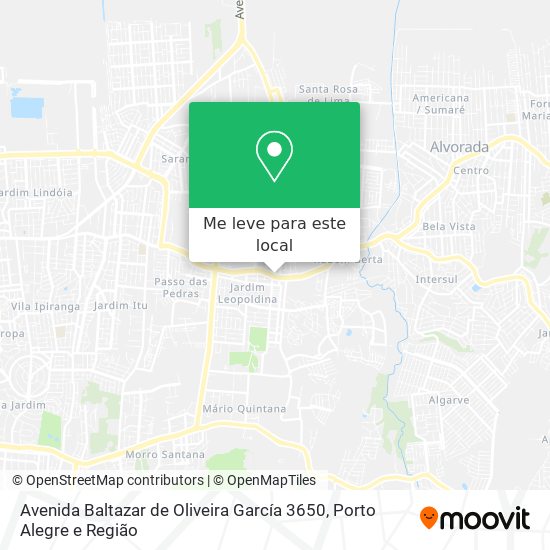 Avenida Baltazar de Oliveira García 3650 mapa