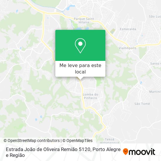 Estrada João de Oliveira Remião 5120 mapa