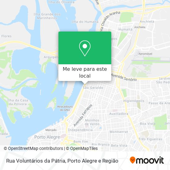 Rua Voluntários da Pátria mapa