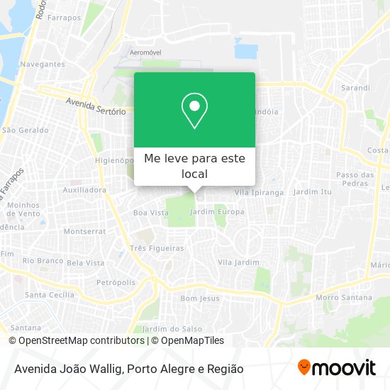 Avenida João Wallig mapa
