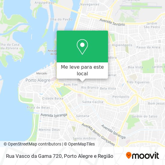 Rua Vasco da Gama 720 mapa