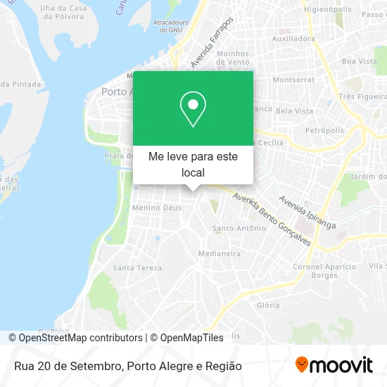 Rua 20 de Setembro mapa