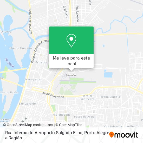 Rua Interna do Aeroporto Salgado Filho mapa
