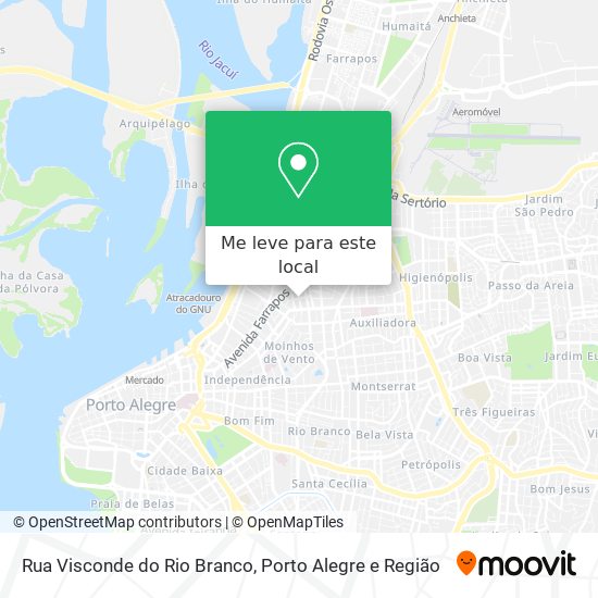 Rua Visconde do Rio Branco mapa