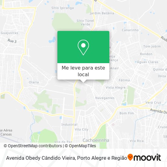 Avenida Obedy Cândido Vieira mapa