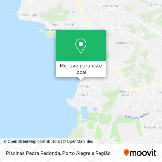 Piscinas Pedra Redonda mapa