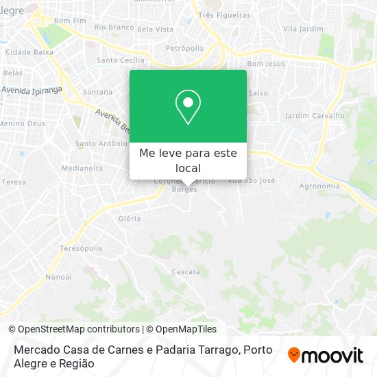 Mercado Casa de Carnes e Padaria Tarrago mapa