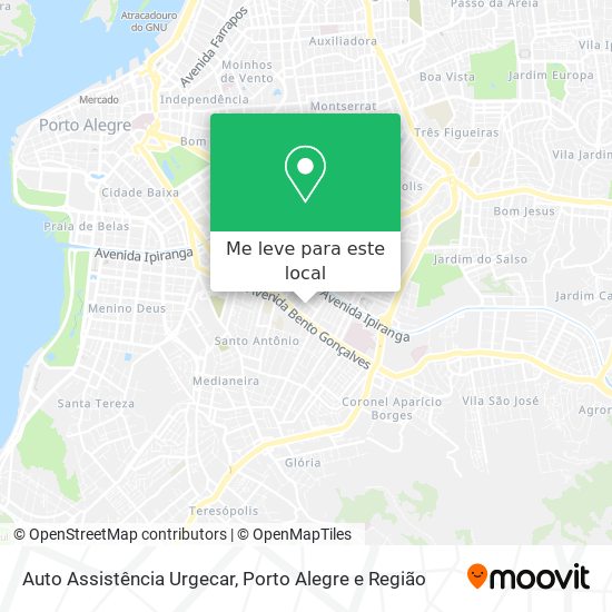 Auto Assistência Urgecar mapa