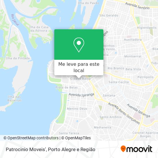 Patrocinio Moveis' mapa