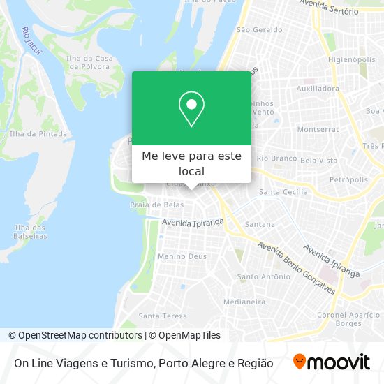 On Line Viagens e Turismo mapa