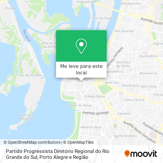 Partido Progressista Diretório Regional do Rio Grande do Sul mapa