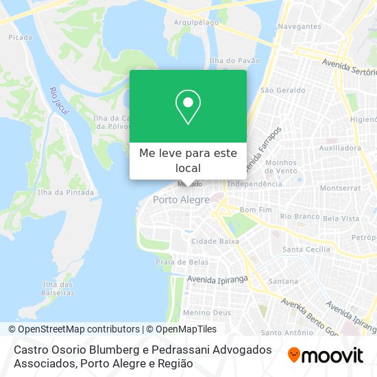 Castro Osorio Blumberg e Pedrassani Advogados Associados mapa