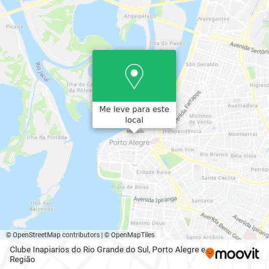 Clube Inapiarios do Rio Grande do Sul mapa