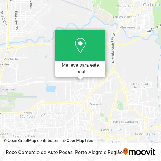 Roxo Comercio de Auto Pecas mapa