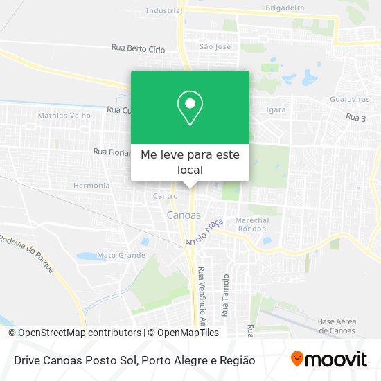Drive Canoas Posto Sol mapa
