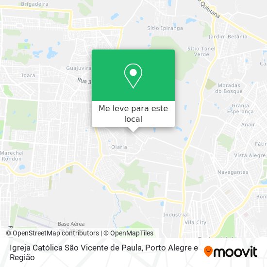 Igreja Católica São Vicente de Paula mapa