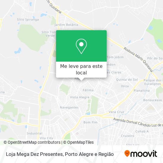 Loja Mega Dez Presentes mapa