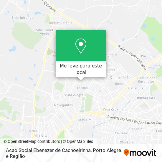 Acao Social Ebenezer de Cachoeirinha mapa