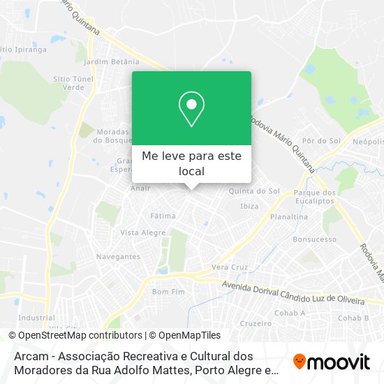 Arcam - Associação Recreativa e Cultural dos Moradores da Rua Adolfo Mattes mapa