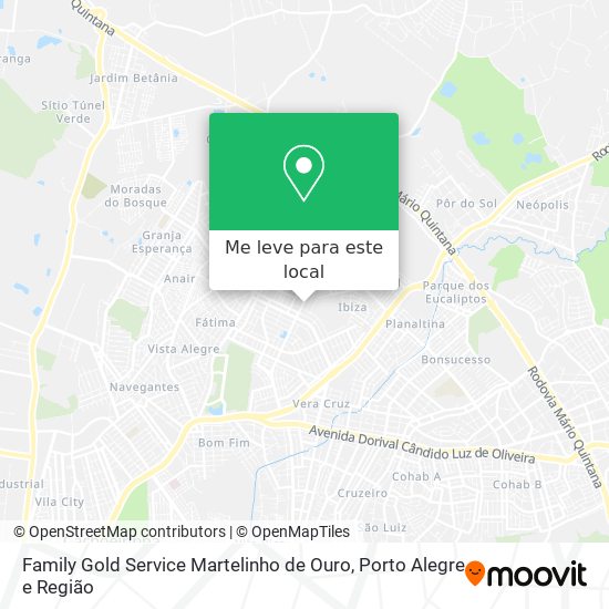 Family Gold Service Martelinho de Ouro mapa