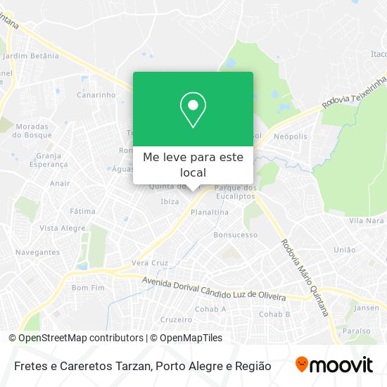 Fretes e Careretos Tarzan mapa