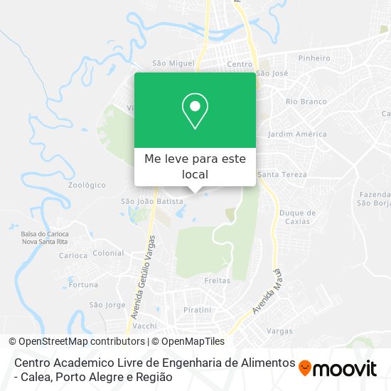 Centro Academico Livre de Engenharia de Alimentos - Calea mapa