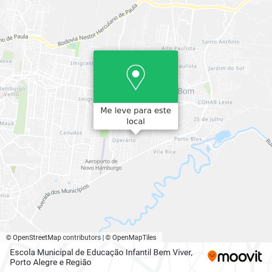 Escola Municipal de Educação Infantil Bem Viver mapa